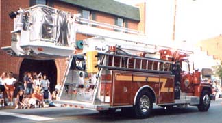 1974 Mack 55 foot Snorkel - back view