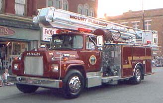 1974 Mack 55 foot Snorkel - front view